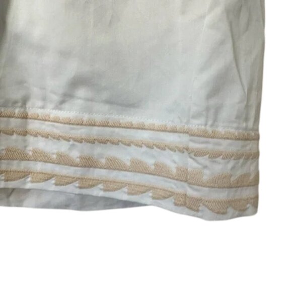 NWT Tuckernuck Embroidered Alex Shorts, White and Beige, Size Small - Picture 4 of 4